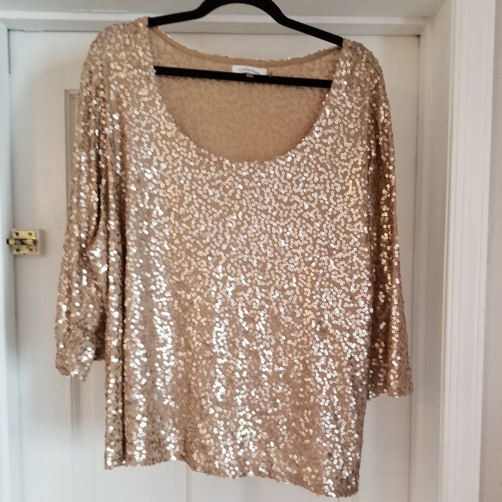 Sequin Calvin Klein top